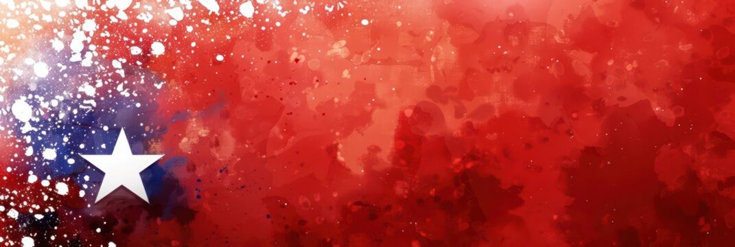 Chile independence day celebration design with vibrant red and blue color splash