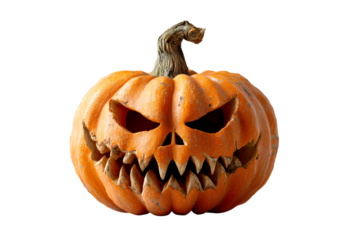 Scary pumpkin with sharp teeth for Halloween decor