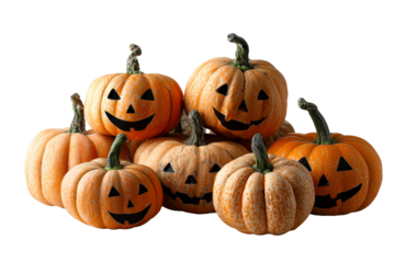 Smiling jack o lanterns for Halloween