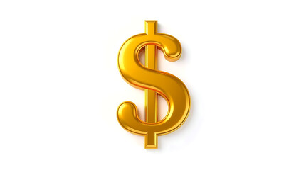Fototapeta premium A stunning 3D golden dollar sign icon representing wealth, investment, and finance