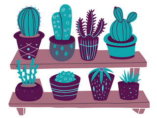 variety of cactus plants on AI generated by PNG