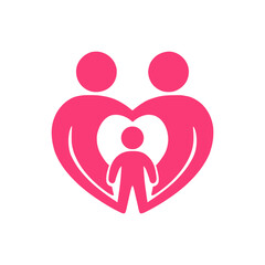 A loving family icon that shows togetherness and support. Perfect for adoption agencies, family services, childcare, and community outreach programs.
