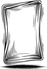Vintage rectangular frame sketch for design and decoration