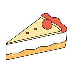 A creamy, rich cheesecake slice with a buttery graham cracker crust, topped with sweet fruit or chocolate drizzle, perfect for dessert lovers craving indulgence.
