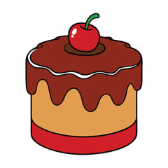 Indulge in a rich chocolate cake topped with luscious cherry jam, blending deep cocoa flavor with sweet, tangy cherries for a perfect decadent treat.
