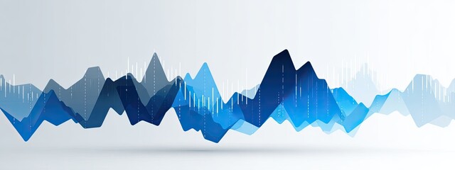 Abstract financial data visualization