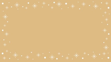 Simple and cute background of stars and snow