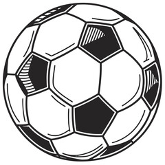 Premium Seamless Soccer Ball Vector - Black & White Geometric Football Design for Sports Branding & Merchandise