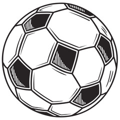 Premium Seamless Soccer Ball Vector - Black & White Geometric Football Design for Sports Branding & Merchandise