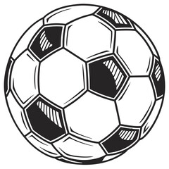 Premium Seamless Soccer Ball Vector - Black & White Geometric Football Design for Sports Branding & Merchandise