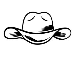 Silhouette cowboy hat