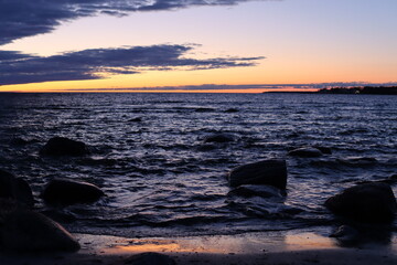sunset over the sea