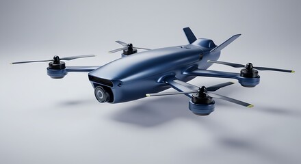 Blue Drone with Camera