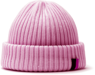 pink knitted cap, winter hat, isolated on white background	
