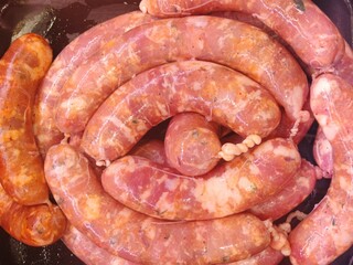sausage on a white background