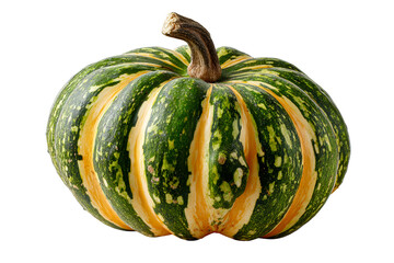 Colorful striped pumpkin with vivid patterns