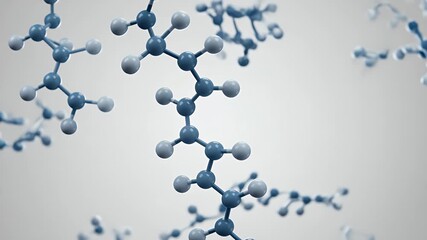 Detailed Molecular Structure with Blue and White Atoms on Light Gray Background for Scientific Visualization and Technological Innovation Studies - Powered by Adobe