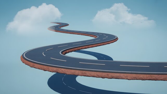 Road to the Sky A Winding Path Through the Clouds