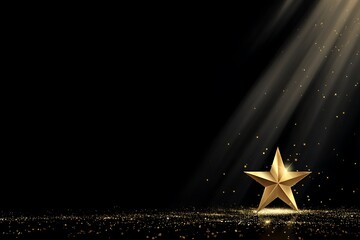 Excellence in star award with prestigious spotlight background
