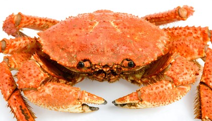Close-up of a vibrant orange crab
