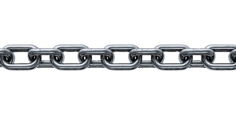 Obraz premium Horizontal Straight Chain Isolated on Transparent Background