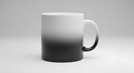 Obraz premium Stylish Gradient Coffee Cup Mockup