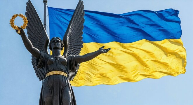 Ukrainian Independence Monument Flag Kyiv National Symbol Pride