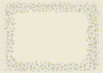 frame for text with abstract flowers