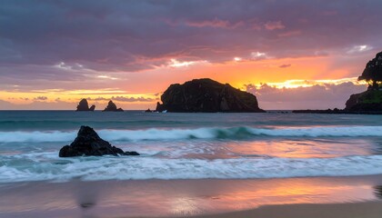 Fototapeta premium Dramatic coastal sunrise