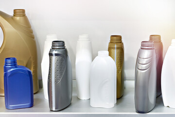 Plastic empty bottles for motor oil