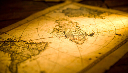 Obraz premium Vintage Map of the World A Journey Through History and Exploration