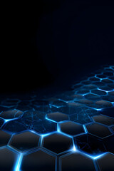Naklejka premium Futuristic Background Featuring Abstract Technology Concept, Science and Innovation in Advanced Computing, Network Intelligence and Binary Systems