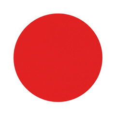 Solid Red Circle Shape Geometric Design Element