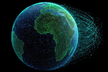 Digital Earth with radiating network