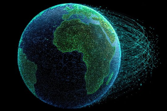 Digital Earth with radiating network
