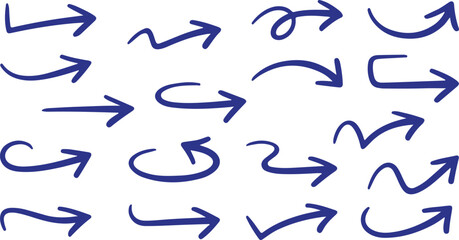 Black Arrow Brush Set – Vector, Direction, Navigation, Pointer, Guide, Brush Stroke, Graphic, Symbol, Curved, Abstract, Hand Drawn, Doodle, Isolated, Icon, Design Element, Path, Marker, Sketch