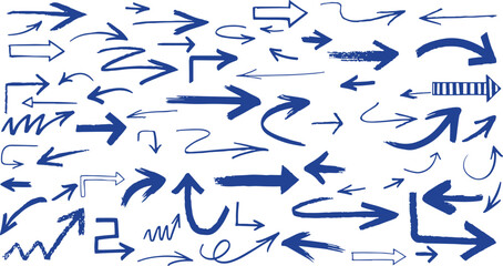 Blue arrows clipart, curved arrow PNG, infographic arrow vector, pointing navigation arrows, abstract arrow design, directional clipart PNG