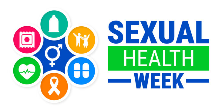 Sexual Health Week background, banner, card or poster design template is observed every year during September, to raise awareness about the mission. Vector illustration