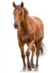 Obraz premium Brown horse in a walking pose