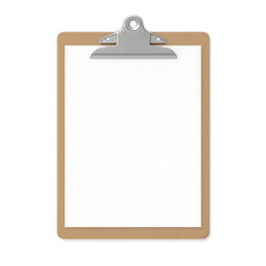 clipboard with blank paper