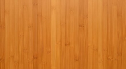 Obraz premium Close-up shot of a warm-toned bamboo plywood surface with vertical grain, ideal for backgrounds