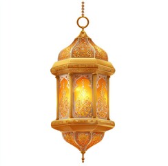 Ornate golden lantern, glowing softly