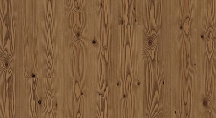 Fototapeta premium Detailed close-up of warm-toned wood flooring featuring rich grain patterns and knots for design.