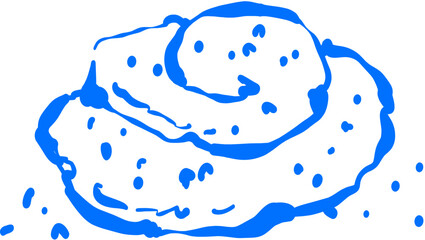 Pancake stack with syrup drizzle