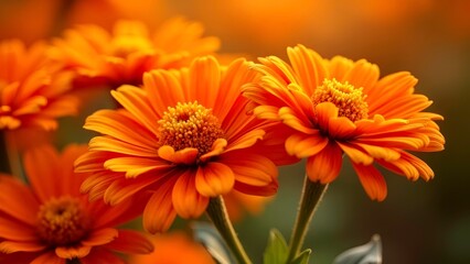 Close up shot of orange flowers