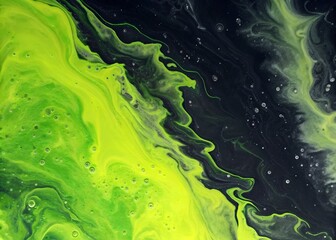 Abstract digital design with green smoke isolated on a black background featuring glowing vapor curls, light gradients, and swirling luminous textures perfect for wallpapers, art, and creative project