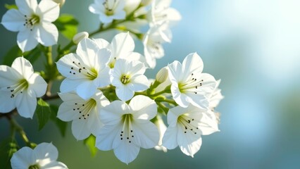 Obraz premium Close up shot of a small white flower
