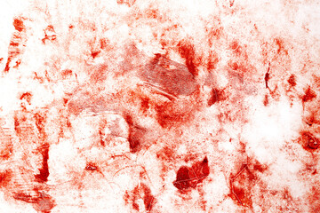 Abstract bloodlike stains on a white surface, great background for halloween designs, horror themes, or unique textures for various projects.