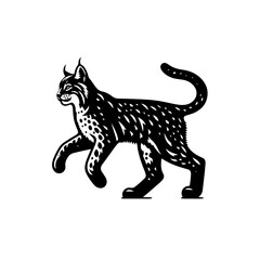 Fototapeta premium bobcat silhouette, bobcat vector