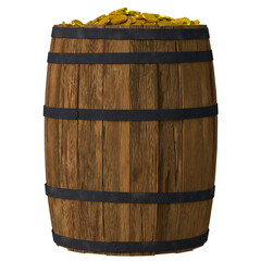 Barrel wood with coin treasure © G Graphic & Motion